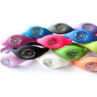 3pcs New Silica gel Colorful Wristwatch Sports Colour Fashion watch 