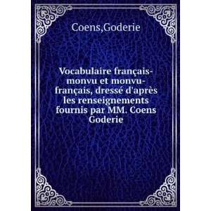   renseignements fournis par MM. Coens & Goderie Goderie Coens Books