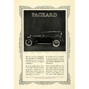  1923 Ad Antique Enclosed Convertible Packard Single Six 