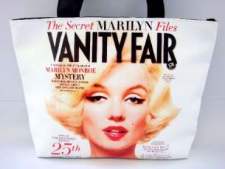 Marilyn Monroe Vanity Fair Magazine Wide Tote Bag Purse  
