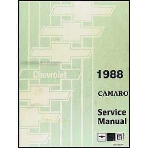1988 Chevy Camaro Repair Shop Manual Original Chevrolet