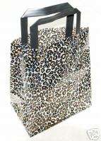 250 pcs Leopard Print Cub Frosty Retail Shopping Bags  