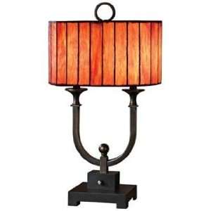  Uttermost 2 Light Bellevue Tiffany Style Shade Table Lamp 