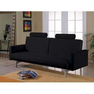   Lifestyle Solutions Orlando Casual Convertible Sofa in Black Home