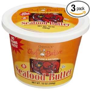 Odells Chefs Butter, Seafood Butter, 10 Ounce Tubs (Pack of 3 