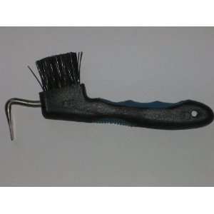    Hoof Pick with Brush and a Rubber Handle