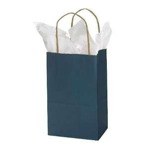  Small Navy Blue Paper Shopping Bags   5.25 X 3.5 X 8.25 