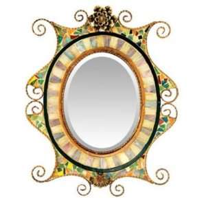  Colorful Mosaic Oval Mirror