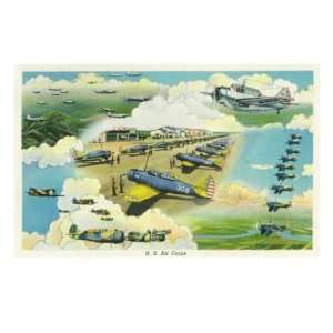  View of the US Air Corps, Airplanes and Jets Giclee Poster 