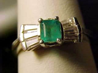 MAGNIFICENT SQUARE Natural Colombian Emerald Gemstone Ring .925 