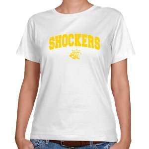  Wichita State Shockers Ladies White Mascot Arch Classic 