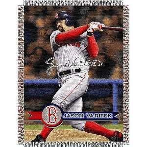  Jason Varitek #24 Boston Red Sox MLB Woven Tapestry Throw 