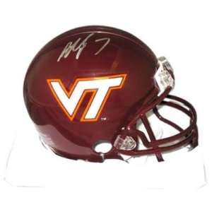  Michael Vick Signed Mini Helmet   Virginia Tech PROOF COA 