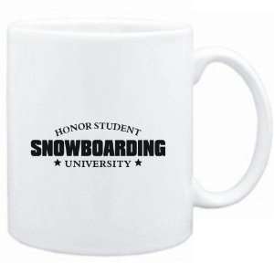  Mug White  Honor Student Snowboarding University  Sports 