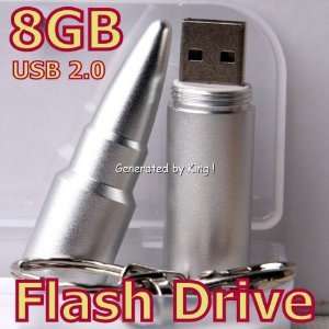  New 8GB Cool Silver Bullet Memory Stick USB Flash Drive 