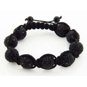  Black All Crystal Shamballa Bracelet Jewelry