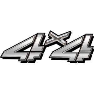  Full Color 4x4 Truck Decals in Silver: Automotive
