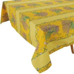  Lavender Bunch Yellow Cotton Tablecloths 63 x 78 Rectangle 