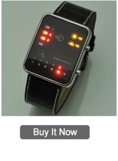 Bright LEDs Display Cool Mens Quartz Wrist Watch  