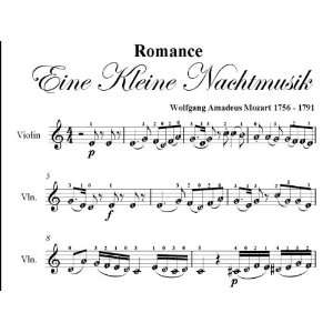   Nachtmusik Easy Violin Sheet Music Wolfgang Amadeus Mozart Books