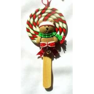  Lollipop Bear Personalized Christmas Ornament: Home 