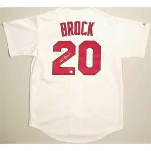  Lou Brock Autographed Uniform   Cardinals: Sports 