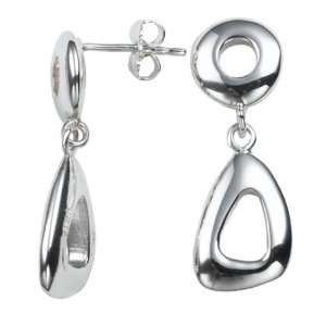  Zina Sterling Silver Triangle Drop Earrings: Jewelry