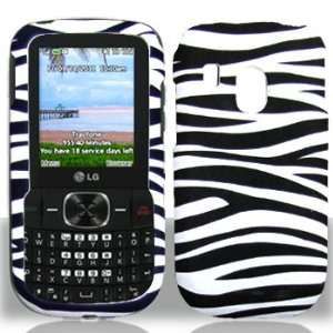 LG 500G Black White Zebra Snap on Hard Case Cover Phone Protector with 