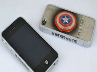Captain America Metal Skin Hard Case Cover for iPhone 4/4G/4S + Screen 