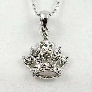  Rhinestone Crown Necklace Beauty