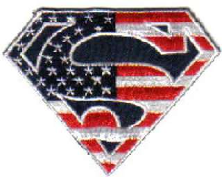Superman S Chest Logo Flag Embroidered Shoulder Patch  