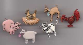 Farm Animal Novelty Theme Buttons   Sewing   Crafts  