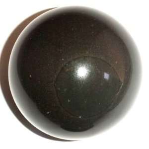   05 Black Crystal Stone Sphere Polished Third Eye Gazing Scrying 2.5