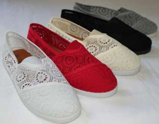   Womens Classic Crochet Slip On Flat Shoes Free Shipping USA Seller