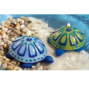 Azure Sea Turtle Candles (set of 2)