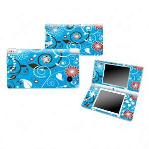 BLUE FLORAL Design Nintendo DSI NDSI DSi NDSi Vinyl Skin Decal Cover 