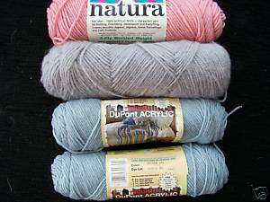 Natura DuPont acrylic yarn,mixed lot of 4  