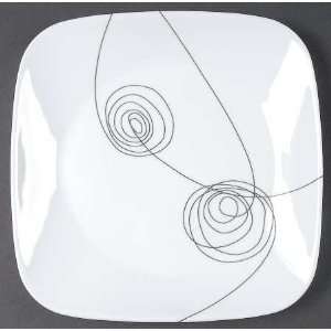 Corning Scribble Lines Luncheon Plate, Fine China Dinnerware:  