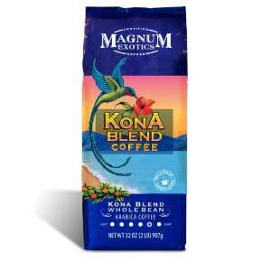 Magnum Exotics Kona Blend Coffee, 2 Pound, Whole Bean  