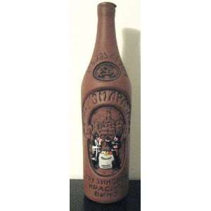  Collectible Bottle with Cyrillic Writing and Picture 