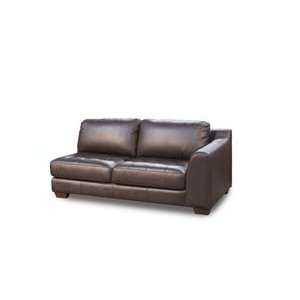   One Armed, All Leather Tufted Seat Sofa by Diamond Sofa Home