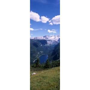 by Mountains, Lake Gosau, Dachstein Mountains, Upper Austria, Austria 