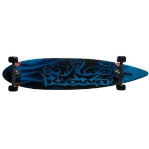   Blue Flame Complete Pin Tail Longboard (9 x 42): Sports & Outdoors