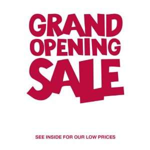  Grand Opening Sale Generic Red Sign