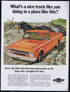 1967 Chevrolet Truck Pickup New Improvements Print Ad  