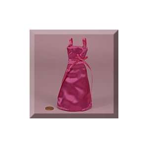  12ea   Hot Pink Satin Dress Wedding Favor Bag: Health 