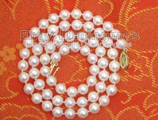 AAA 7MM SALTWATER PEARL NECKLACE & 14K GOLD CLasp  
