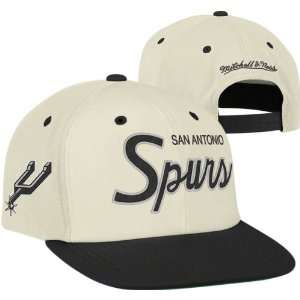   Spurs Cream Mitchell & Ness The Script Is In 2 Tone Snapback Hat
