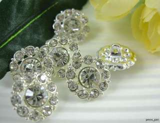 Sparkling Crystal Rhinestone Round Buttons #S22  