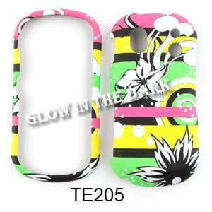   PHONE CASE COVER FOR SAMSUNG INTENSITY II 2 U460 FLOWERS ON STRIPES